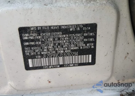 2014 Subaru Xv Crosstrek 2.0I Premium из США, поврежденный, VIN JF2GPAVC7E8282294